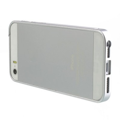 Stilīgs sudraba Apple iPhone 5 / 5S rāmis - sānu apmale (bamperis) / Vacins.lv