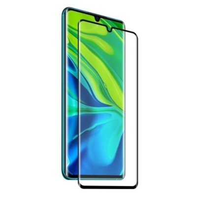 Xiaomi Mi Note 10 (Mi Note 10 Pro) „Hat-Prince“ 9H Tempered Glass sustiprintos apsaugos juodas pilnai dengiantis apsauginis ekra