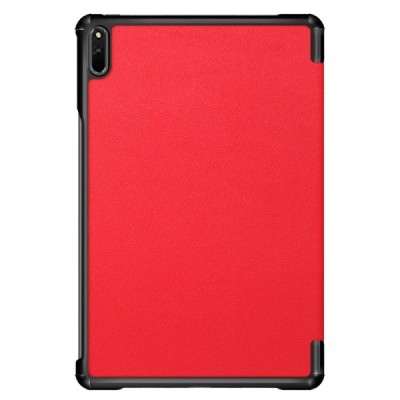 Huawei MatePad 11'' (2021) atverčiamas raudonas odinis dėklas - knygutė | Priedai.lt