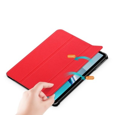 Huawei MatePad 11'' (2021) atverčiamas raudonas odinis dėklas - knygutė | Priedai.lt