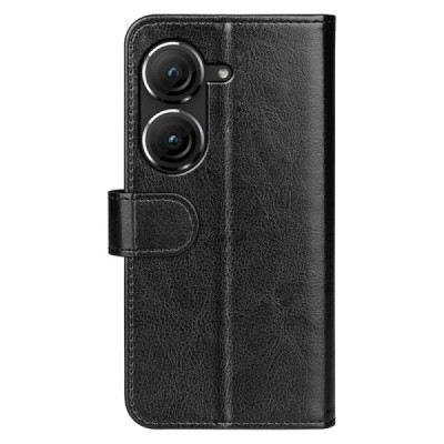 Asus Zenfone 9 (AI2202) atvēramais ādas melns maciņš (maks) | Vacins.lv