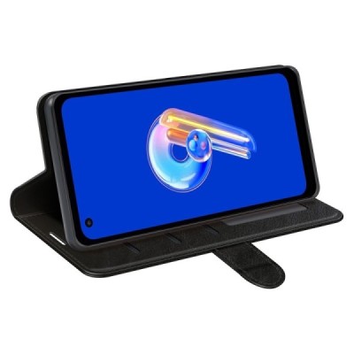 Asus Zenfone 9 (AI2202) atvēramais ādas melns maciņš (maks) | Vacins.lv