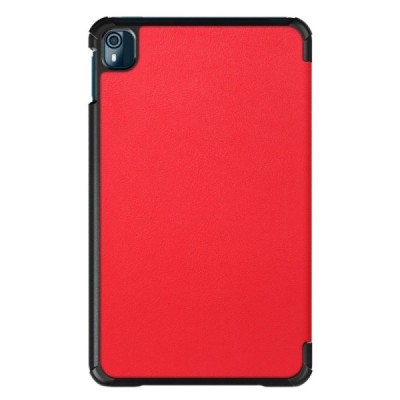 Nokia T10 8" atverčiamas raudonas odinis dėklas - knygutė | Priedai.lt