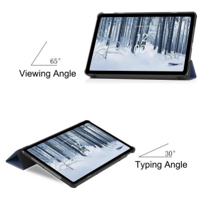 Nokia T21 atvēramais ādas zils maciņš | Vacins.lv