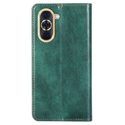Solidus Huawei Nova 10 žalias odinis atverčiamas dėklas | Priedai.lt