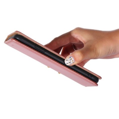 Solidus Huawei Nova 10 Pro rožinis odinis atverčiamas dėklas | Priedai.lt