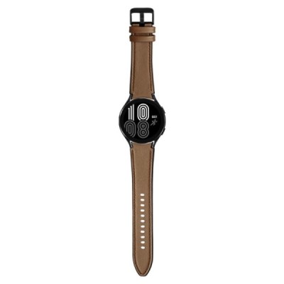 Leather viedā pulksteņa (Samsung Galaxy Watch 4 / 4 Classic) ādas siksniņa - brūns | Vacins.lv