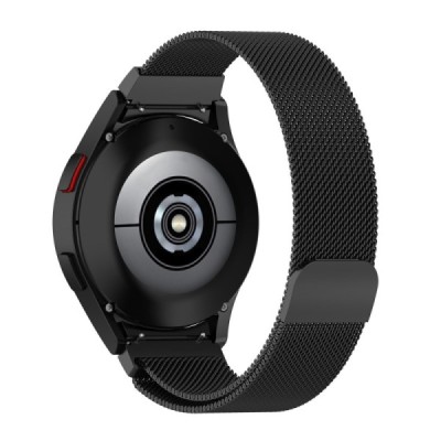 Milanese išmaniojo laikrodžio (Samsung Galaxy Watch 4 / 4 Classic) juoda apyrankė | Priedai.lt