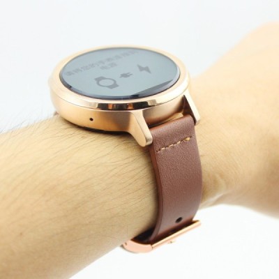 Deluxe viedā pulksteņa Motorola Moto 360 (46mm) ādas siksniņa - brūns | Vacins.lv