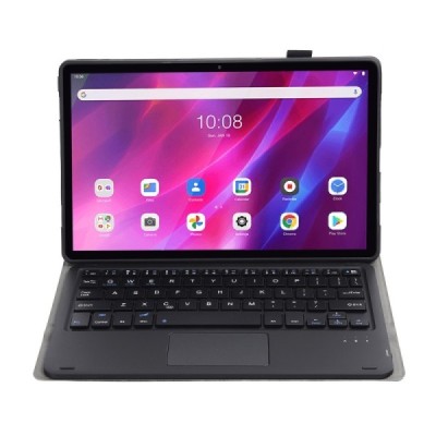 Lenovo Tab K10 10.3" (TB-X6C6F) ādas atvēramais melns futrālis ar bluetooth tastatūra | Vacins.lv