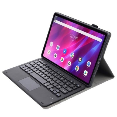 Lenovo Tab K10 10.3" (TB-X6C6F) ādas atvēramais melns futrālis ar bluetooth tastatūra | Vacins.lv