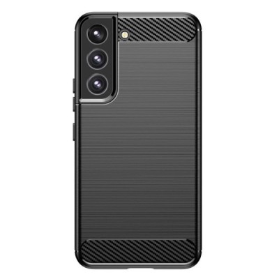 Samsung Galaxy S23+ (SM-S916) „Carbon“ cieta silikona (TPU) melns apvalks | vacins.lv