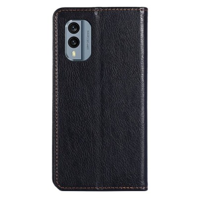 Nokia X30 5G Solīds melns ādas atvērams maciņš | Vacins.lv