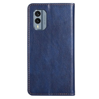 Solidus Nokia X30 5G mėlynas odinis atverčiamas dėklas | Priedai.lt