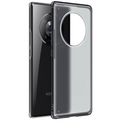 Huawei Honor Magic4 Pro Armor skaidrus juodos spalvos apvadais kieto silikono (TPU) dėklas | Priedai.lt