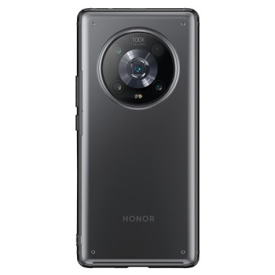 Huawei Honor Magic4 Pro Armor skaidrus juodos spalvos apvadais kieto silikono (TPU) dėklas | Priedai.lt
