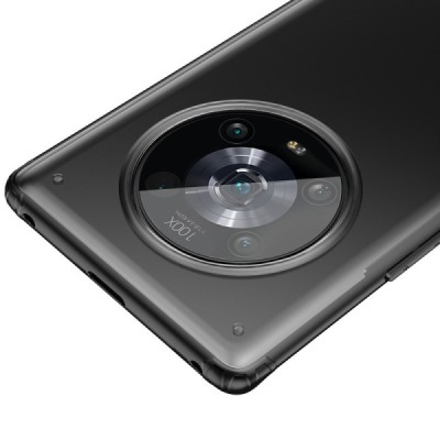Huawei Honor Magic4 Pro Armor skaidrus juodos spalvos apvadais kieto silikono (TPU) dėklas | Priedai.lt