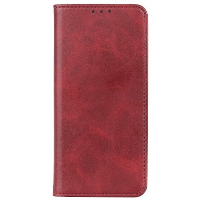 Asus Zenfone 9 (AI2202) „Split“ raudonas odinis atverčiamas dėklas - knygutė | Priedai.lt