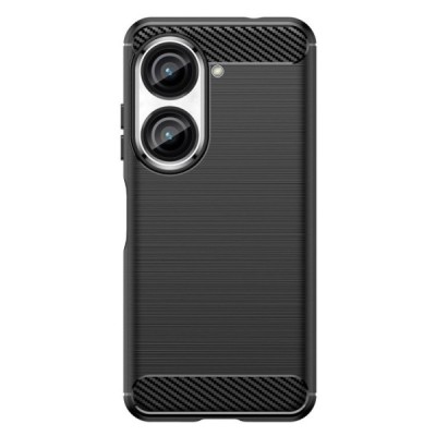 Asus Zenfone 9 (AI2202) „Carbon“ cieta silikona (TPU) melns vāciņš | Vacins.lv
