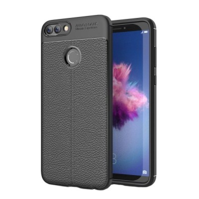 Huawei P smart 2018 (Enjoy 7S) kieto silikono TPU juodas dėklas - nugarėlė | Priedai.lt