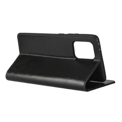 „Deluxe“ Leather Samsung Galaxy S10 Lite (G970) melns ādas atvērams maciņš | Vacins.lv