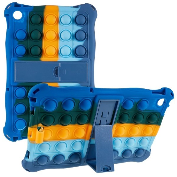 „Popit“ Bubble Kickstand minkšto silikono (TPU) dėklas - mėlynas (Tab M10 10.1" Gen 3)