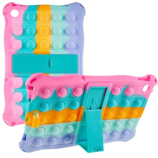 „Popit“ Bubble Kickstand minkšto silikono (TPU) dėklas - rožinis (Tab M10 10.1" Gen 3)