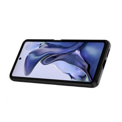 Xiaomi 11T (11T Pro) „Kickstand“ pastiprinātas aizsardzības melns apvalks | Vacins.lv