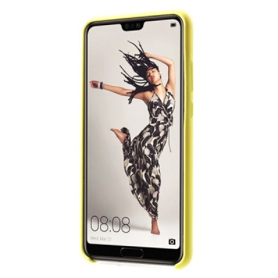 Huawei P20 Shell cieta silikona (TPU) apvalks - dzeltens | vacins.lv