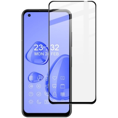 Asus Zenfone 9 (AI2202) „Imak“ Tempered Glass sustiprintos apsaugos juodas pilnai dengiantis apsauginis ekrano stiklas 0,2 mm | 