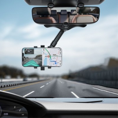 Telescopic Mirror juodas automobilinis telefono laikiklis | Priedai.lt