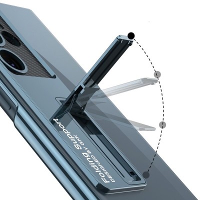 Samsung Galaxy S23 Ultra (SM-S918) GKK Kickstand dzidrs plastika apvalks - zils | vacins.lv