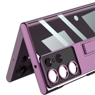 Samsung Galaxy S23 Ultra (SM-S918) GKK Kickstand dzidrs plastika apvalks - violets | vacins.lv