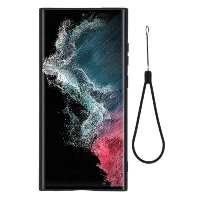 Samsung Galaxy S23 Ultra (SM-S918) Shell cieta silikona (TPU) apvalks - melns | vacins.lv