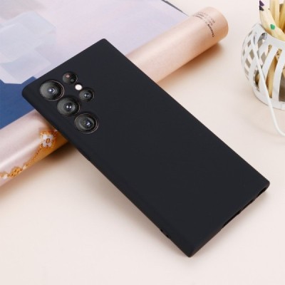 Samsung Galaxy S23 Ultra (SM-S918) Shell cieta silikona (TPU) apvalks - melns | vacins.lv