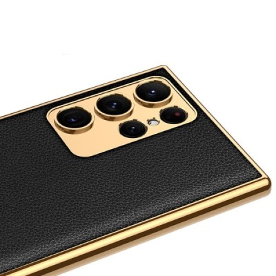 Samsung Galaxy S23 Ultra (SM-S918) GKK Luxury melns apvalks | vacins.lv