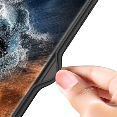 Samsung Galaxy S23 Ultra (SM-S918) GKK Slim melns cieta silikona (TPU) apvalks | vacins.lv