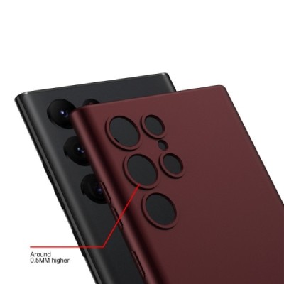 Samsung Galaxy S23 Ultra (SM-S918) GKK Slim bordo cieta silikona (TPU) apvalks | vacins.lv