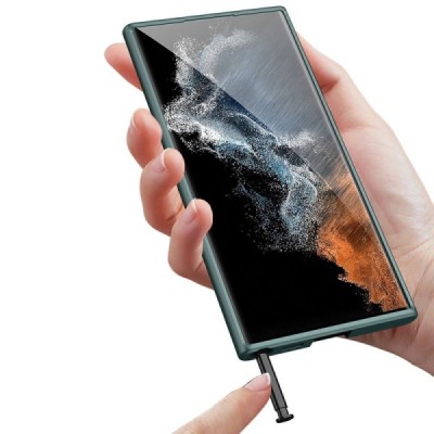 Samsung Galaxy S23 Ultra (SM-S918) GKK Slim žalias kieto silikono (TPU) dėklas - nugarėlė | Priedai.lt