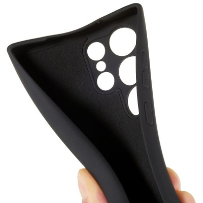 Samsung Galaxy S23 Ultra (SM-S918) cieta silikona (TPU) melns apvalks | vacins.lv