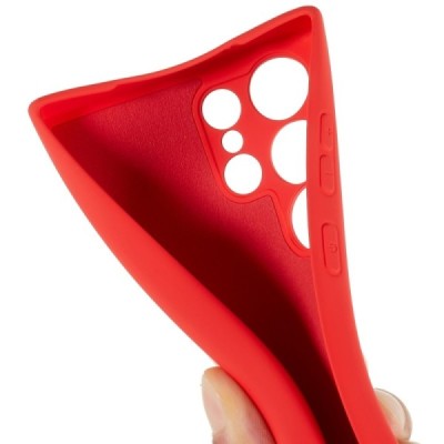 Samsung Galaxy S23 Ultra (SM-S918) kieto silikono TPU raudonas dėklas - nugarėlė | Priedai.lt