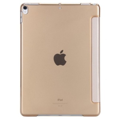 Apple iPad Pro 10.5" (iPad Air 2019) atverčiamas auksinis slim case odinis dėklas - knygutė | Priedai.lt