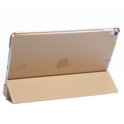 Apple iPad Pro 10.5" (iPad Air 2019) atverčiamas auksinis slim case odinis dėklas - knygutė | Priedai.lt