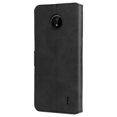 Nokia C10, C20 melns klasisks atvērams maciņš, maks | Vacins.lv