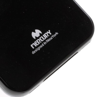 Apple iPhone 4S Mercury melns cieta silikona (TPU) futrālis / Vacins.lv