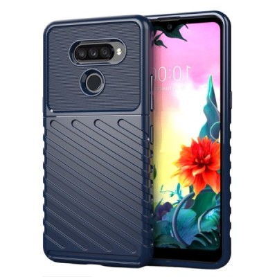 LG K50S (LM-X540) „Rumble“ cieta silikona (TPU) tumši zils apvalks | vacins.lv