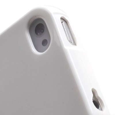 Mercury TPU kieto silikono baltas Apple iPhone 4S dėklas - nugarėlė / Priedai.lt