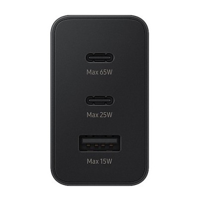 Origināls „Samsung“ PD Power Trio 65W EP-T6530 tīkla lādētājs - melns | Vacins.lv
