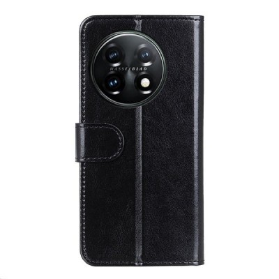 OnePlus 11 atvēramais ādas melns maciņš (maks) | Vacins.lv