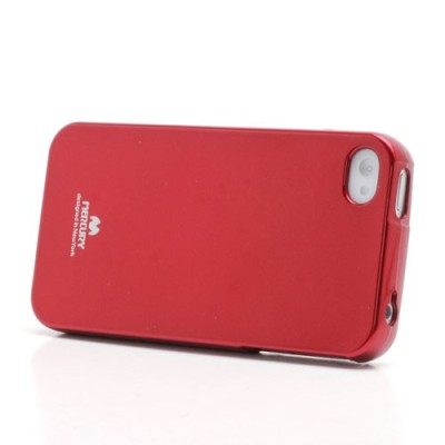 Mercury TPU kieto silikono raudonas Apple iPhone 4S dėklas - nugarėlė / Priedai.lt